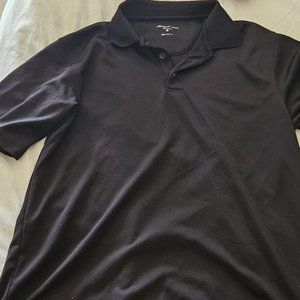 Black Polyester polo XL